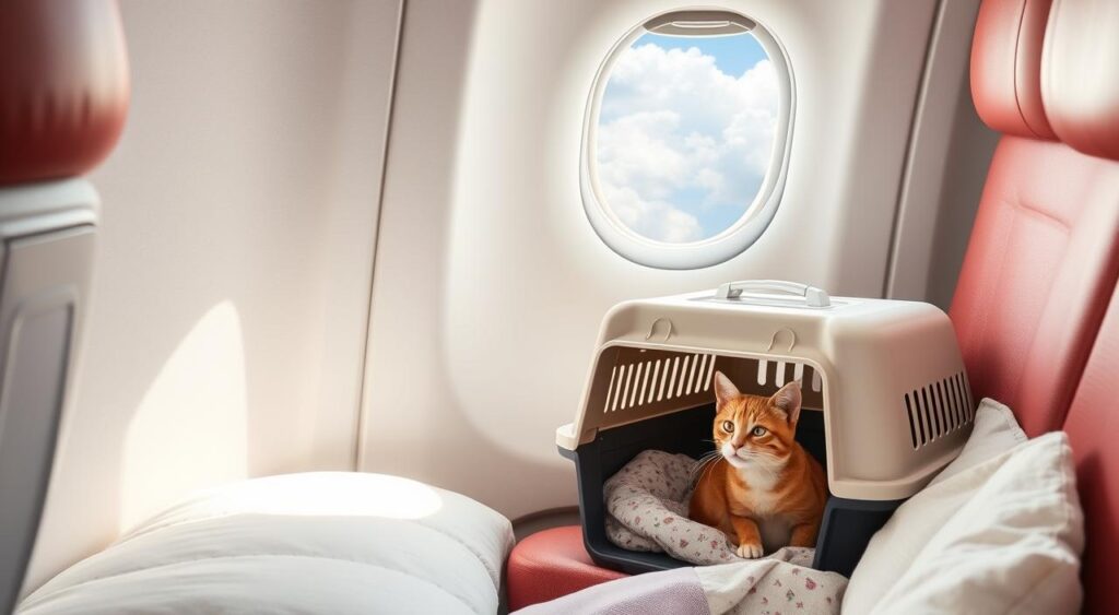 transporte de animais de estimação em aviões