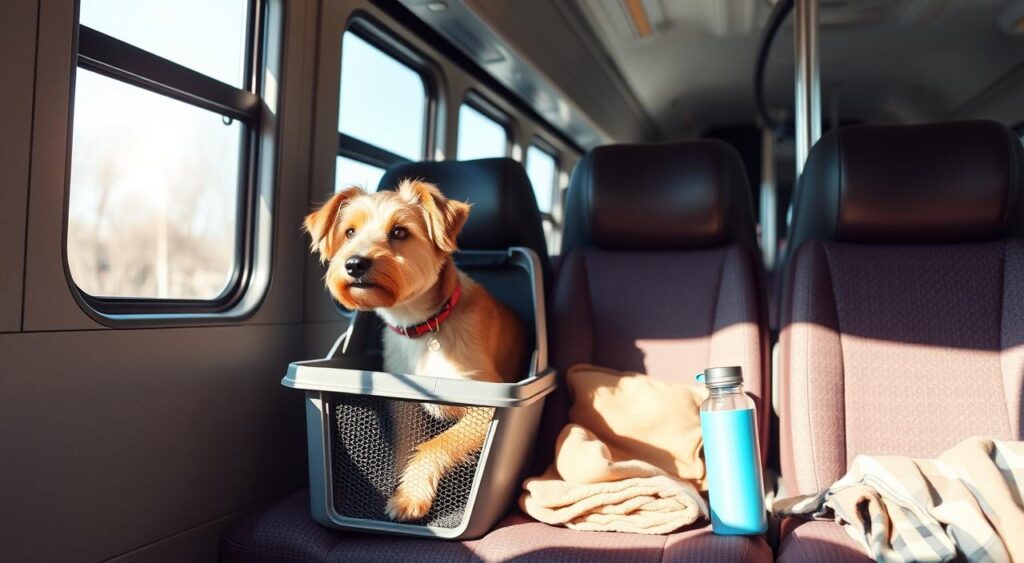 transporte de cães em ônibus