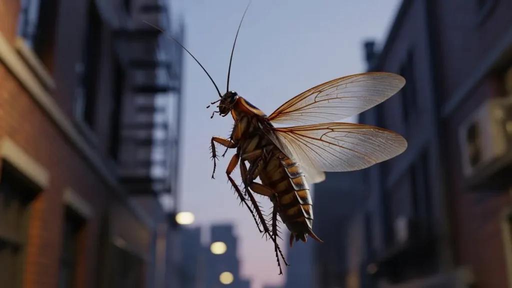 Barata voa até que andar