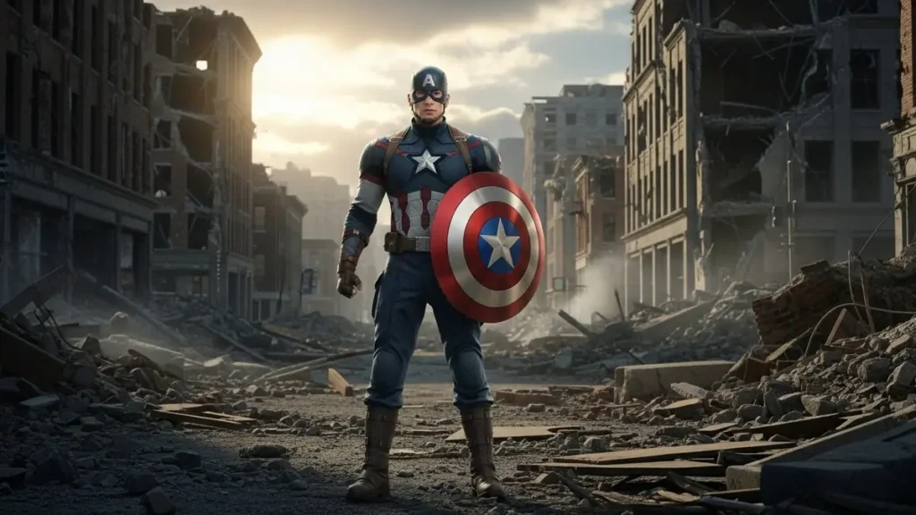 Em que locação filmaram o salto de paraquedas em Capitão América